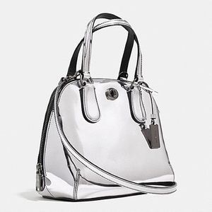Mirror Metallic Leather Handbag